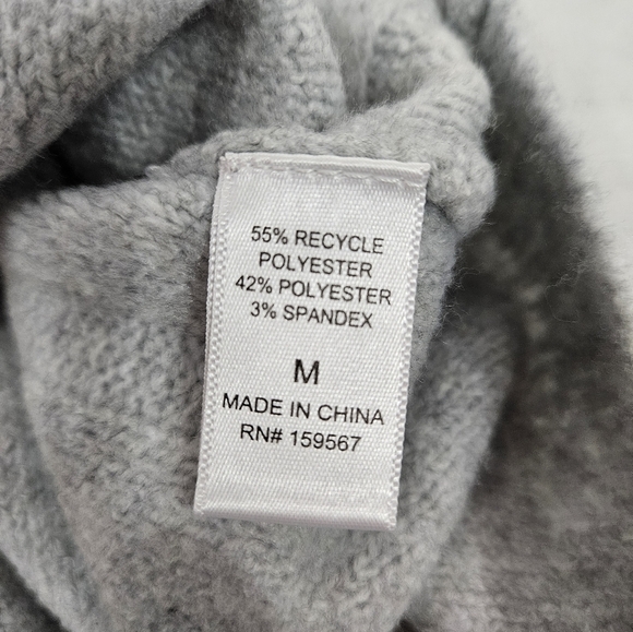 NWT Hazel‎ Moon Heather Gray Argyle Button Front Cardigan Sweater Size Medium R2 - Picture 6 of 9